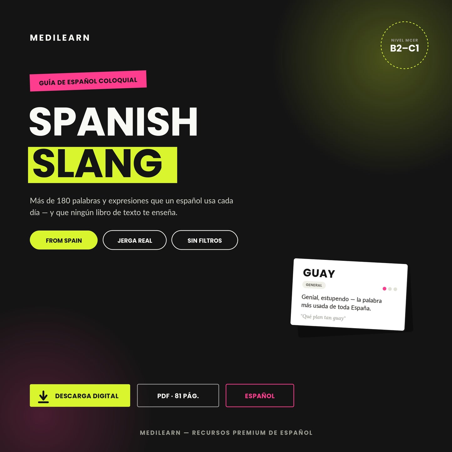Spanish Slang from Spain – Guía PDF de Jerga Callejera Española (Nivel B2-C1)