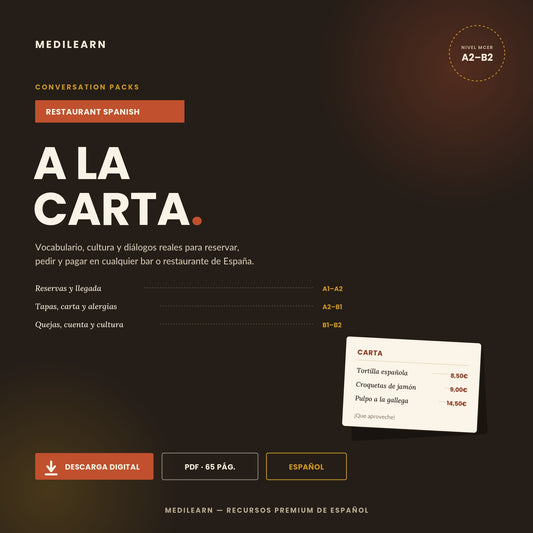 Restaurant Spanish – Spanish for Restaurants & Cafés in Spain